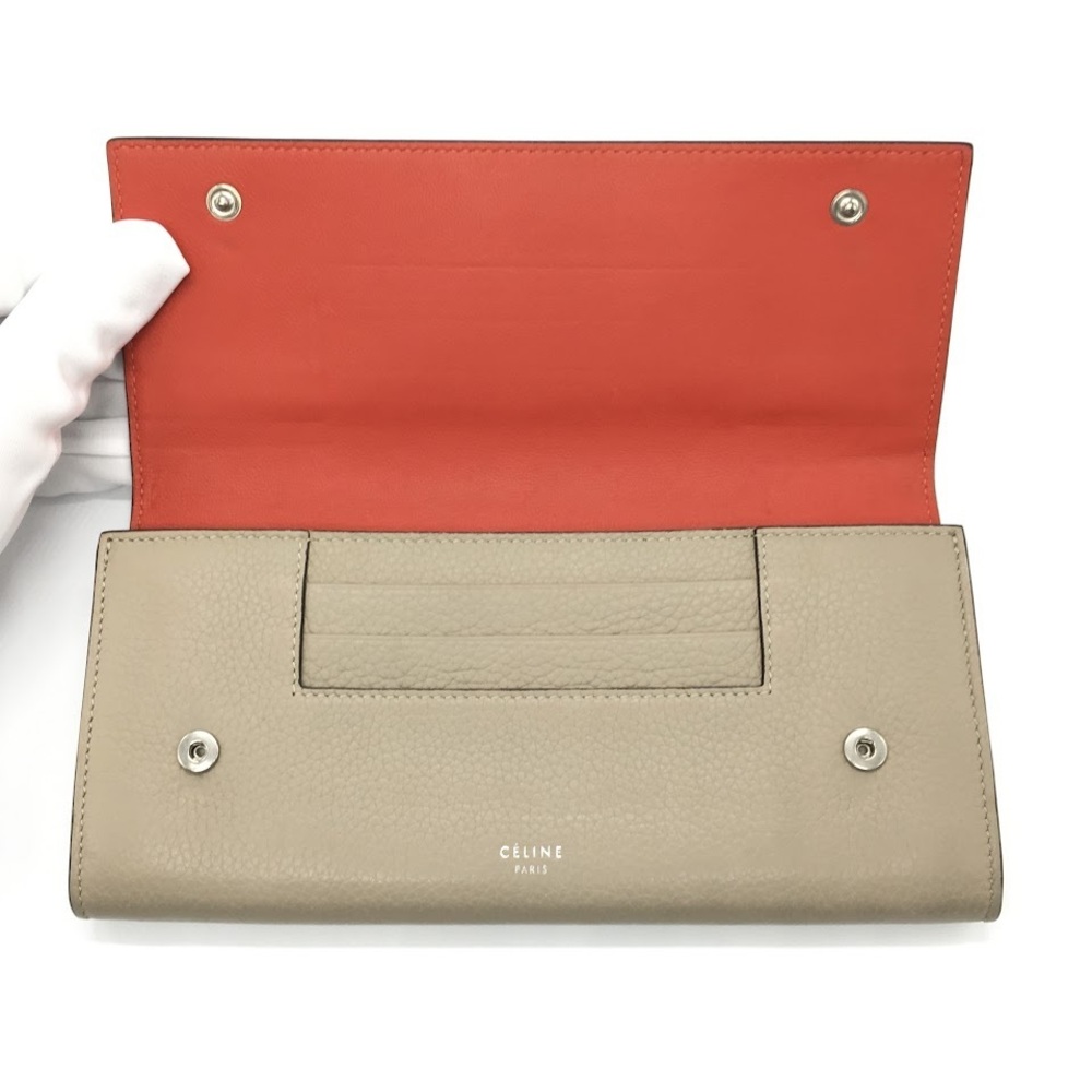 Celine Flap Multi Function Bifold Wallet Beige - image 7